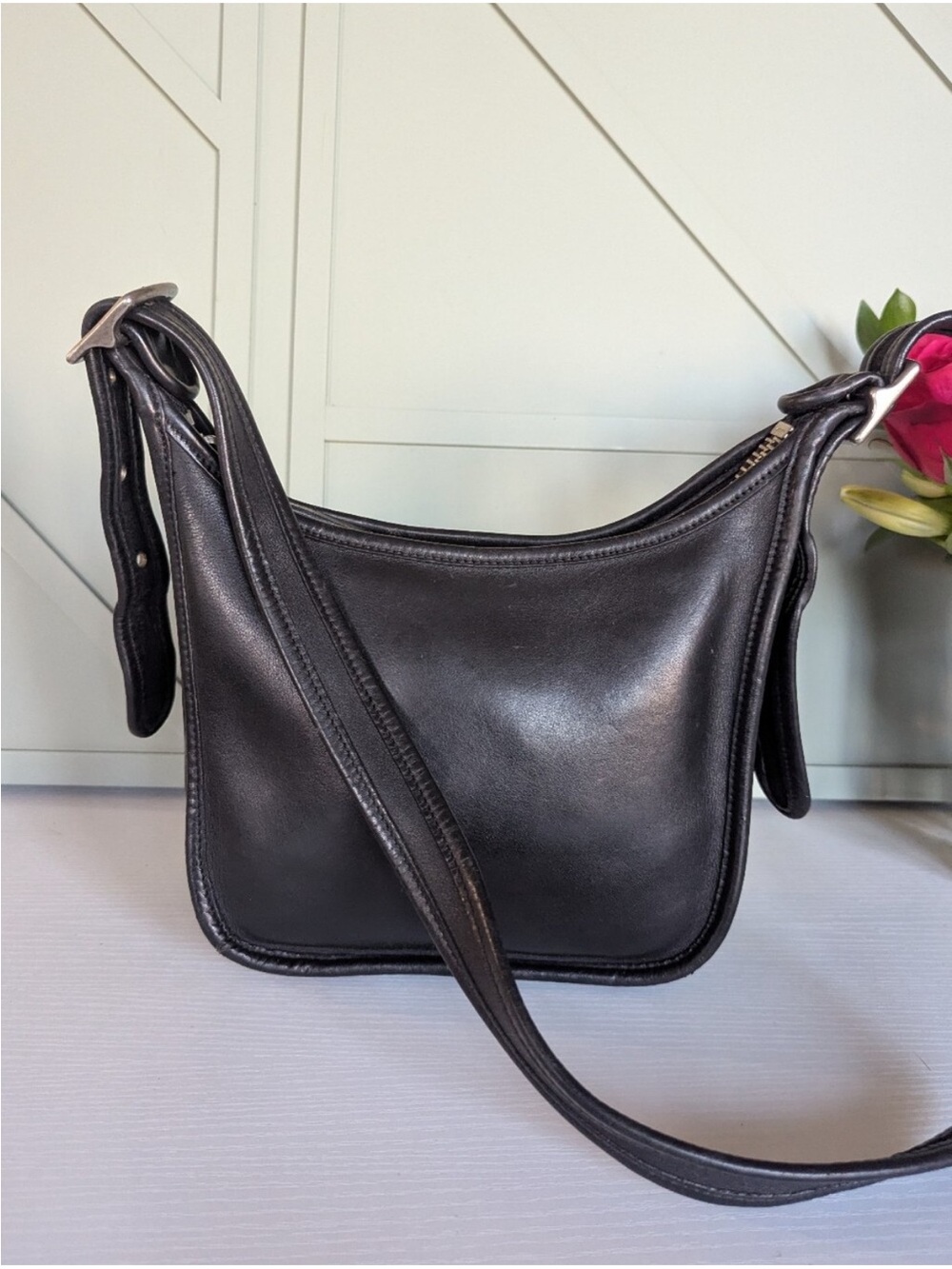 Coach Black Leather Crossbody Bag